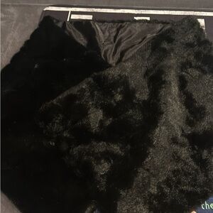 Valerie Stevens Black Faux Fur Accent